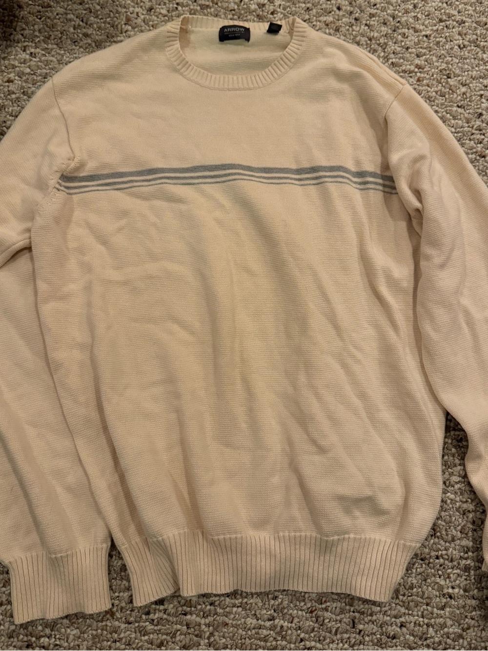 Arrow Men's off-white Crewneck Sweater